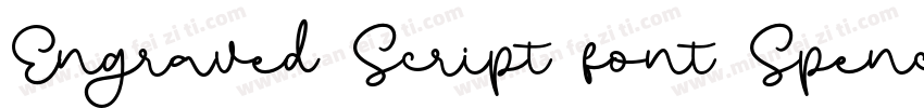 Engraved Script font Spencerian Scr字体转换